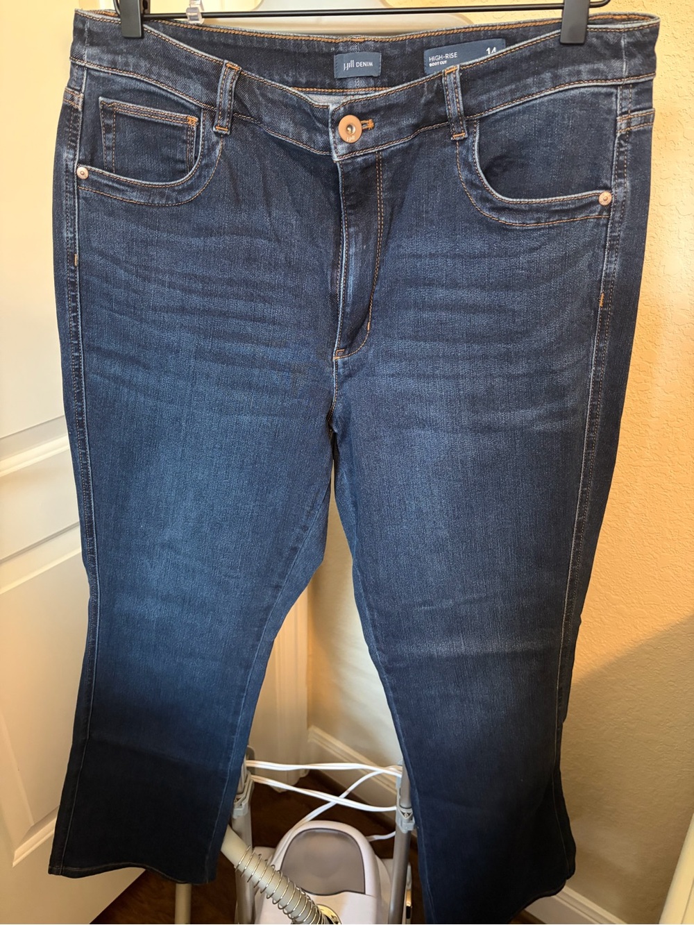 J. Jill High-Rise Jeans in Dark Blue Denim